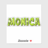 Monica Name Kiwi Design Aufkleber Sticker (Blatt)