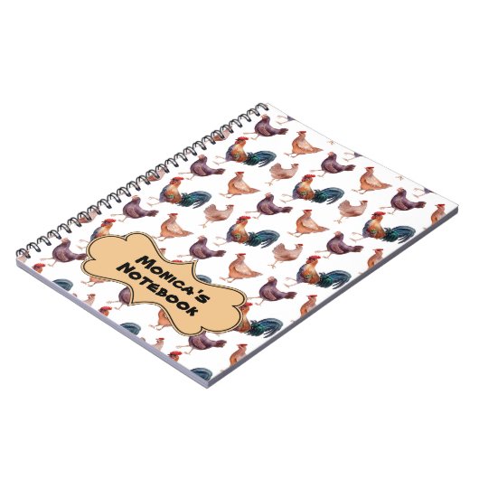 Monicas Chicken Spiral Notebook Notizblock (Linke Seite)