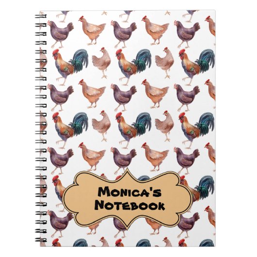 Monicas Chicken Spiral Notebook Notizblock (Vorderseite)