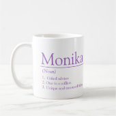 Monika name definition custom photo purple kaffeetasse (Links)