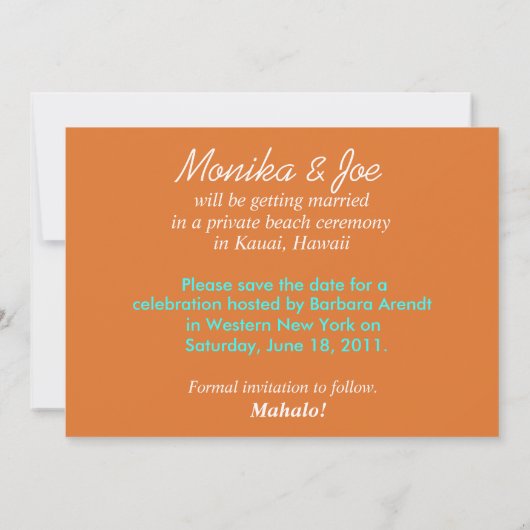 Monika's Custom Save the Date (New York) (Rückseite)