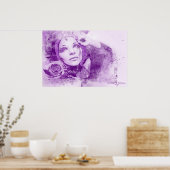 Monique and Rose - Grunge Kunst Poster (Küche)