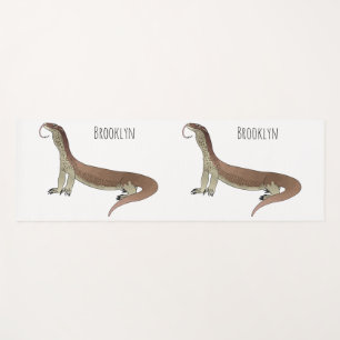 Monitor lizard cartoon illustration yogamatte