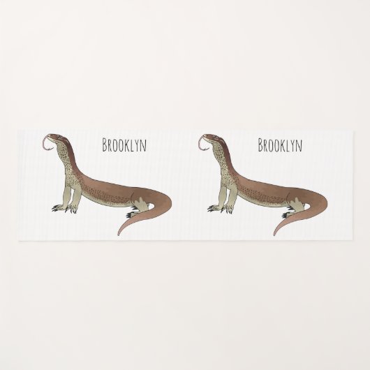Monitor lizard cartoon illustration yogamatte (Vorderseite (Horizontal))