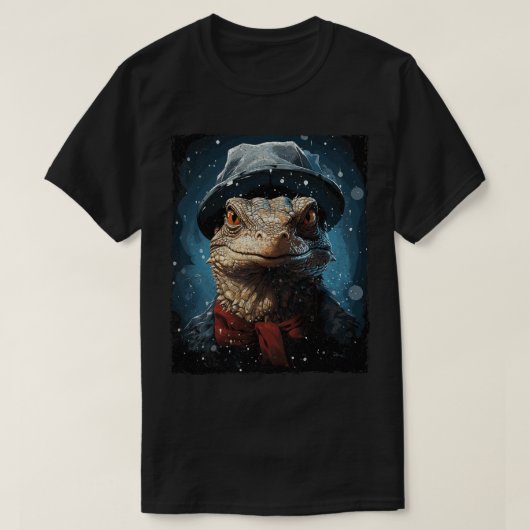 Monitor Lizard Christmas 21 T-Shirt (Design vorne)