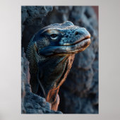Monitor Lizard on Rocky Cliff Poster (Vorne)