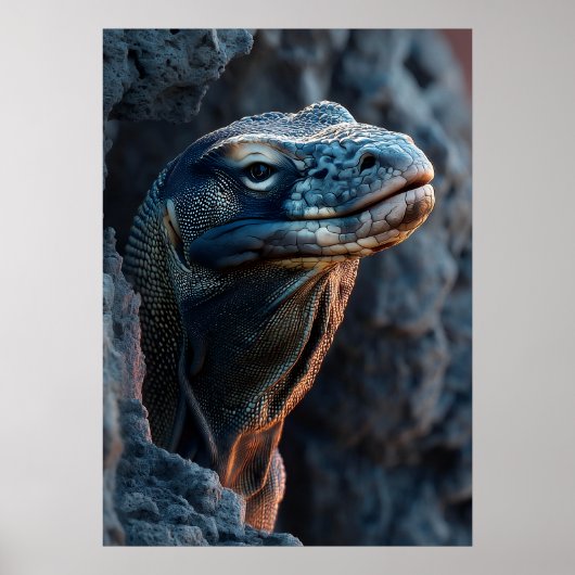 Monitor Lizard on Rocky Cliff Poster (Vorne)