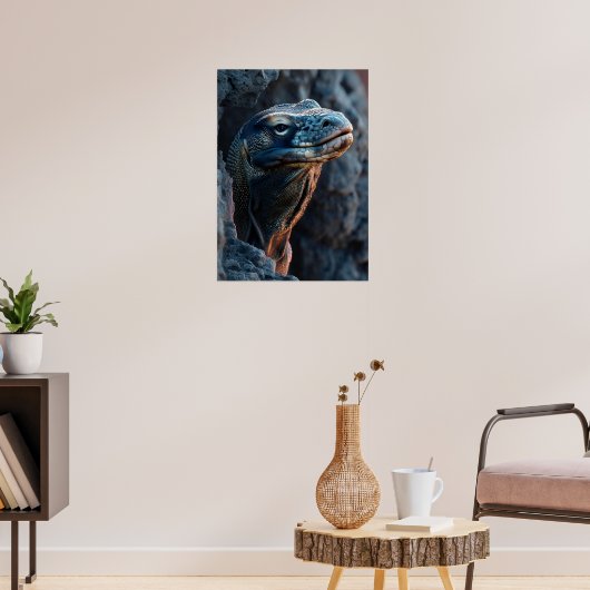 Monitor Lizard on Rocky Cliff Poster (Wohnzimmer 3)