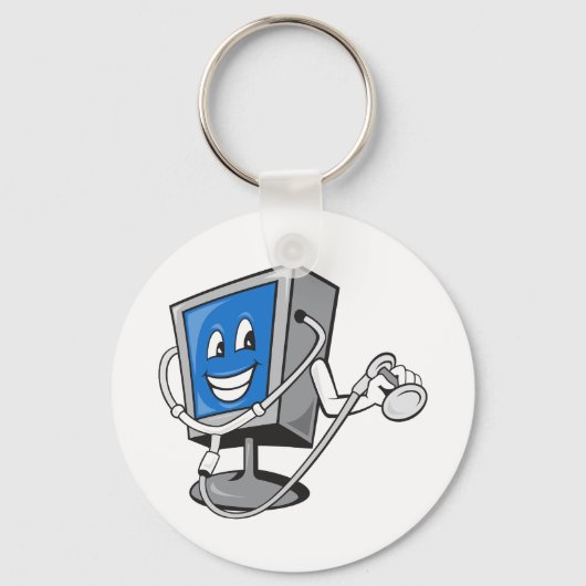 Monitor mit einem Stethoskop-Schlüsselanhänger Schlüsselanhänger (Rückseite)