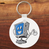 Monitor mit einem Stethoskop-Schlüsselanhänger Schlüsselanhänger