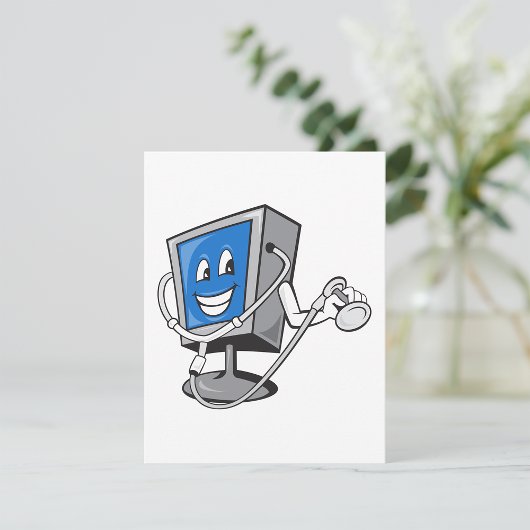 Monitor mit Stethoskop-Einladungen Einladung