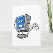 Monitor mit Stethoskop-Grußkarten Karte