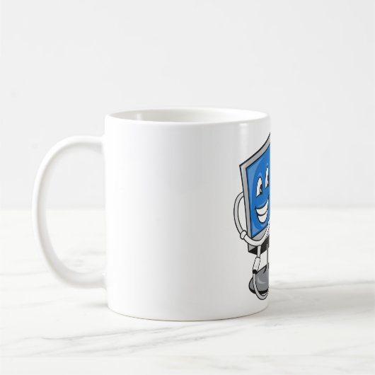 Monitor mit Stethoskop-Tasse Kaffeetasse (Links)