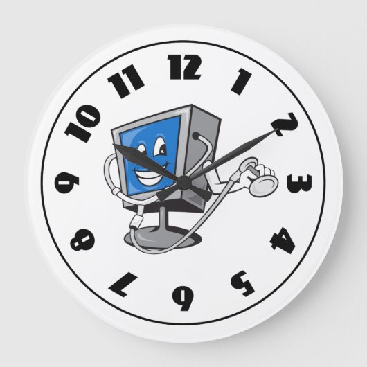 Monitor mit Stethoskopuhr Große Wanduhr (Vorderseite)