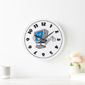 Monitor mit Stethoskopuhr Große Wanduhr