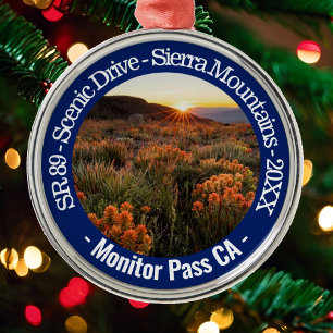 Monitor Pass CA Landschaftlich Drive Year Weihnach Ornament Aus Metall