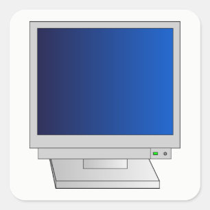 Monitor Quadratischer Aufkleber