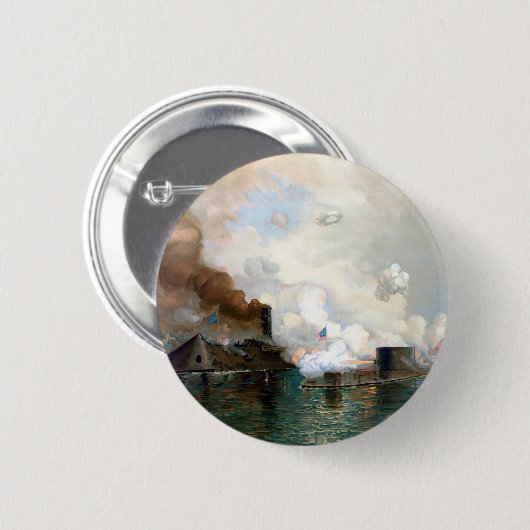 Monitor und Merrimack 1862 Button (Vorne & Hinten)