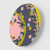 Monjii Floral Clock Große Wanduhr (Winkel)