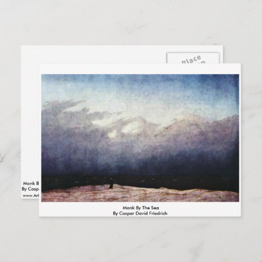 Monk am Meer von Caspar David Friedrich Postkarte (Vorne/Hinten)
