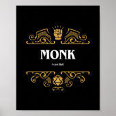 Monk Class Tabletop RPG Gaming Poster (Vorne)