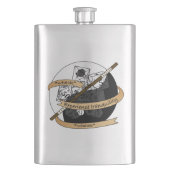 Monk Dice Design Flachmann (Vorderseite)