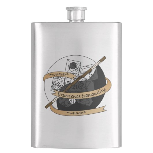Monk Dice Design Flachmann (Vorderseite)