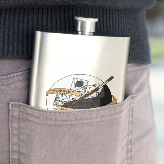 Monk Dice Design Flachmann (Beispiel)