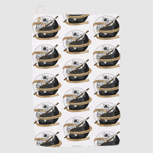 Monk Dice Design Golfhandtuch (Vorderseite)