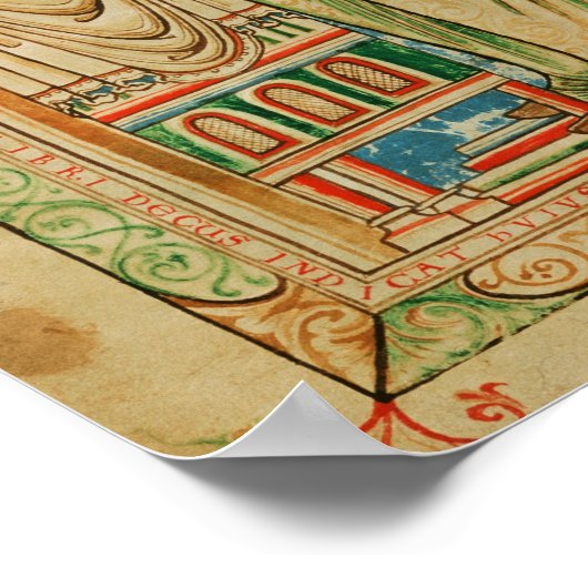 Monk Eadwine am Werk des Manuskripts, Poster (Ecke)