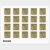 Monk Eadwine am Werk des Manuskripts, Quadratischer Aufkleber (Blatt)