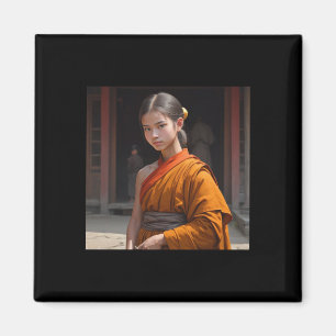 Monk Girl Sticker1 Magnet