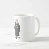 Monk Holding Cross in Robe Mittelalterliche Religi Kaffeetasse (VorderseiteRechts)