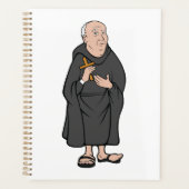 Monk Holding Cross in Robe Mittelalterliche Religi Planer (Vorderseite)
