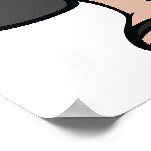 Monk Holding Cross in Robe Mittelalterliche Religi Poster (Ecke)