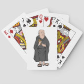 Monk Holding Cross in Robe Mittelalterliche Religi Spielkarten (Rückseite)