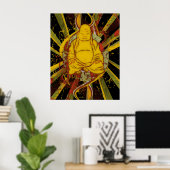 Monk in Meditation Poster (Heimbüro)