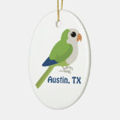 Monk Parakeet - Austin, Texas Keramikornament (Links)