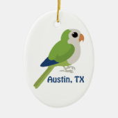Monk Parakeet - Austin, Texas Keramikornament (Vorne)