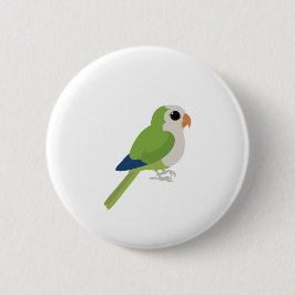 Monk Parakeet Button