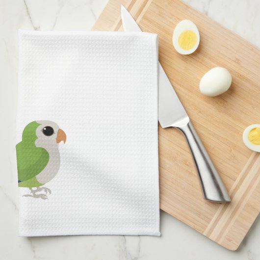 Monk Parakeet Handtuch (Viertel Falte)