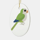Monk Parakeet Keramikornament (Links)