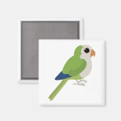 Monk Parakeet Magnet (Vorderseite/Rückseite)