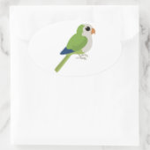 Monk Parakeet Ovaler Aufkleber (Tasche)