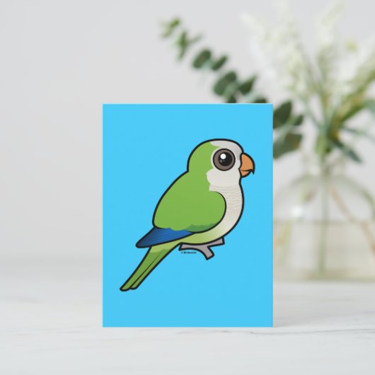 Monk Parakeet Postkarte (Stehend Vorderseite)