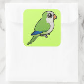 Monk Parakeet Quadratischer Aufkleber (Tasche)