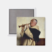 Monk Playing Klarinette Magnet (Vorderseite/Rückseite)