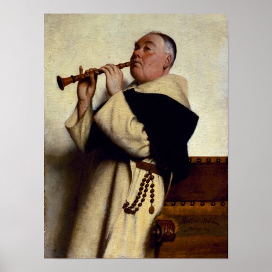 Monk Playing Klarinette Poster (Vorne)