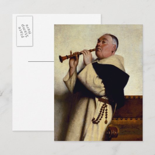 Monk Playing Klarinette Postkarte (Vorne/Hinten)