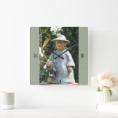 Monk Statue Clock Quadratische Wanduhr (Zuhause)